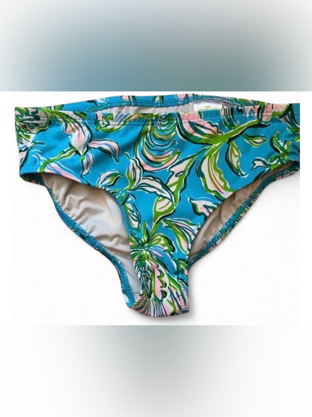 Lilly Pulitzer Girls Bright Blue Tropical Print Bathing Suit Bottoms